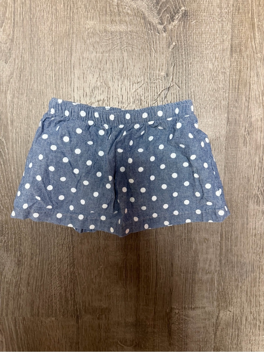 Carter's Blue Chambray Polka Dot Skort